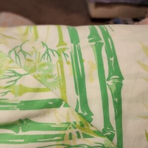 King Sheet Set w/bamboo Print 1 Flat,1 Fitted,2 King Cases Various Shades Green